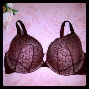 Auburn Lace Lane Bryant Cacique Plunge 44D Bra